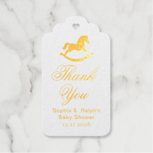 Rocking Horse Preppy Bow Bedankt Cadeaulabels