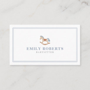 Rocking Horse, Social Media Icons, Babysitter Visitekaartje