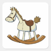 Rocking Horse Vierkante Sticker (Voorkant)