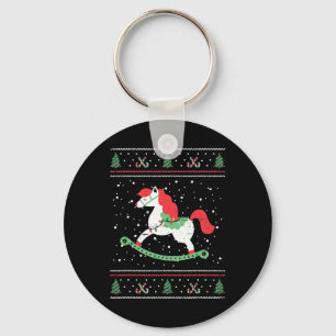 Rocking Horse voor kinderen en Kinder kerstmis Sleutelhanger
