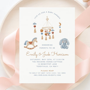 Rocking Horse, wieg mobiel, baby shower Kaart