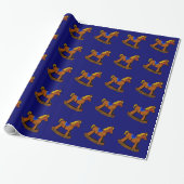 Rocking Horse Wrapping Paper Cadeaupapier (Uitgerold)