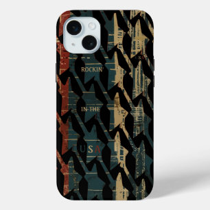 Rocking in de VS Chic vervaagde kleuren 57' iPhone 15 Mini Hoesje
