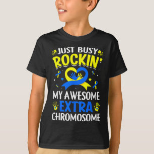 Rocking My Extra Chromosoom World Down Syndrome AW T-shirt