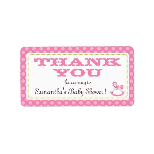 Rocking Paard Meisje TY Label (Voorkant)