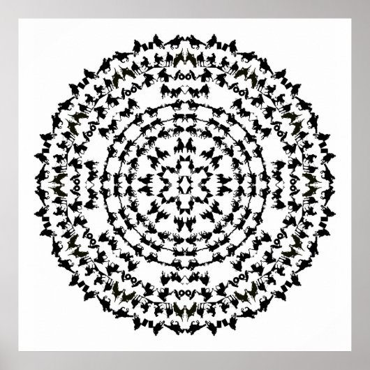 Rocking R Rodeo Mandala 1 Poster (Voorkant)