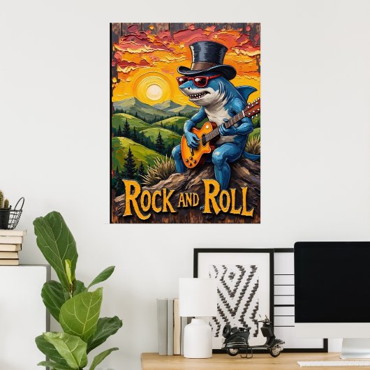 Rocking the Hills beroemd gemaakt door Sunset Beat Poster (Thuiskantoor)