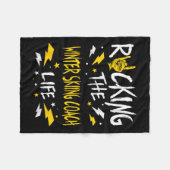 Rocking The Winter Skiing Coach Funny Alpine Skiin Fleece Deken (Voorkant (Horizontaal))