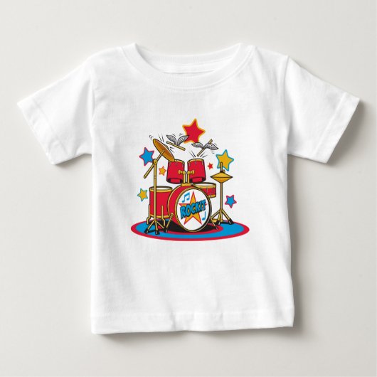 Rockit Flying Drumsticks Baby T-shirt (Voorkant)