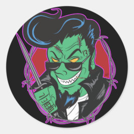 RockitJohnny_UndodeGhoulie Ronde Sticker