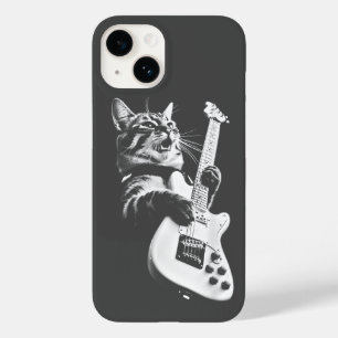 Rockkat die gitaar speelt - Grappige gitaar kat Case-Mate iPhone 14 Hoesje