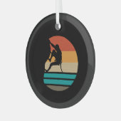 Rockklimberklimmers Glas Ornament (Voorkant links)