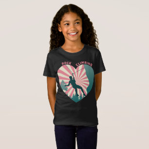 Rockklimmeisje, klimmer en klimminnaar t-shirt