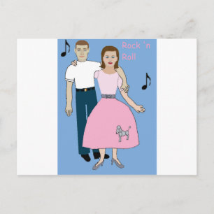 rockkoppel klaar om te dansen briefkaart