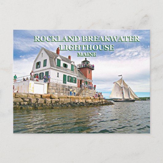 Rockland Breakwater Lighthouse, carte postale du M (Devant)