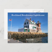 Rockland Breakwater Lighthouse, Maine Briefkaart (Voorkant / Achterkant)