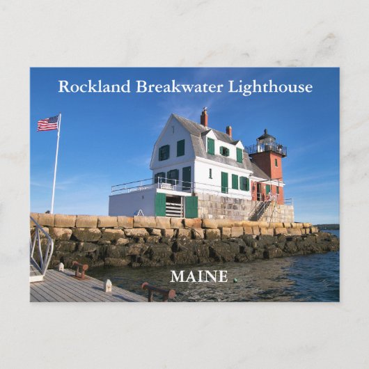 Rockland Breakwater Lighthouse, Maine Briefkaart (Voorkant)