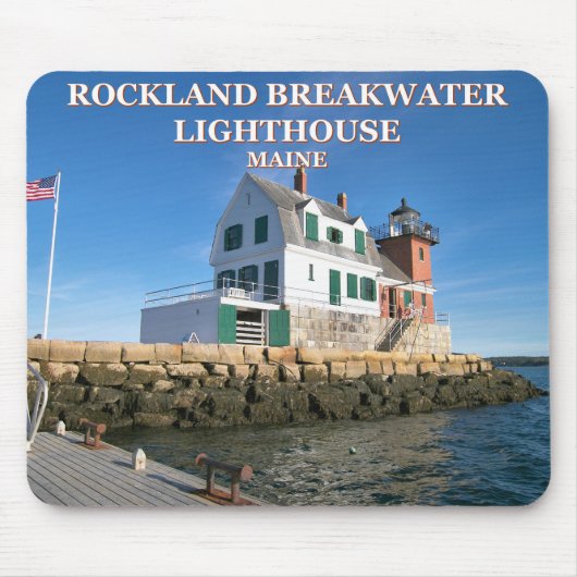 Rockland Breakwater Lighthouse, Maine Mousepad Muismat (Voorkant)