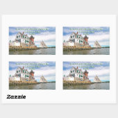 Rockland Breakwater Lighthouse, Maine Stickers (Vel)