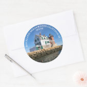 Rockland Breakwater Lighthouse, ME Stickers ronds (Enveloppe)