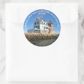 Rockland Breakwater Lighthouse, ME Stickers ronds (Sac)