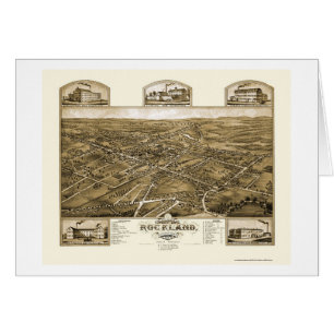 Rockland, MA Panoramic Map - 1881