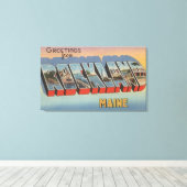 Rockland, Maine - Large Letter Scenes Canvas Afdruk (Insitu (Houten vloer))