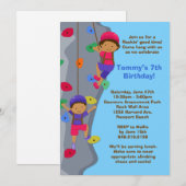 Rockmuur Klimaatdag uitnodiging van de Birthday Pa (Voorkant / Achterkant)