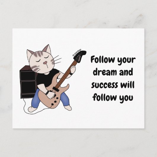 rockmuziek briefkaart (Voorkant)