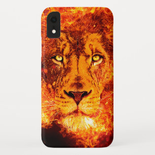 Rockmuziek Vlammende Leeuw iPhone XR Hoesje