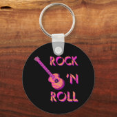Rock'n Roll Acoustic Guitar Sleutelhanger (Voorkant)