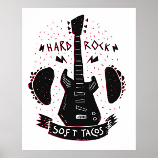Rock'n Roll Music Tacos Poster