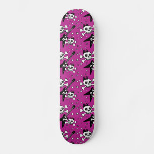 Rock'n Skulls met gitaren Skateboard