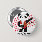 ROCK'n'ROLL PANDA Ronde Button 5,7 Cm (Voorkant /achterkant)