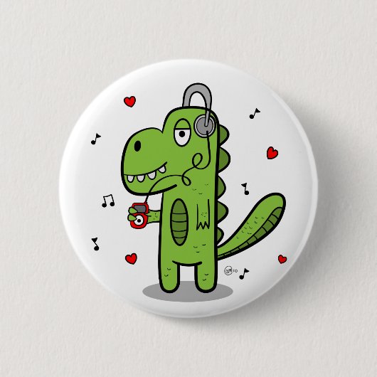 Rockosaur Dinosaur Button (Voorkant)