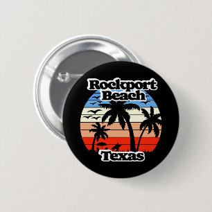 Rockport Beach, Texas Ronde Button 5,7 Cm