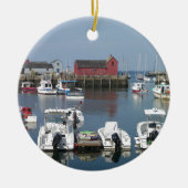 Rockport Harbour Keramisch Ornament (Voorkant)