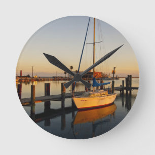 Rockport, Texaanse haven bij zonsondergang Ronde Klok