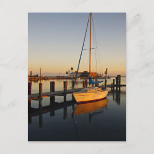 Rockport, Texas haven bij zonsondergang Briefkaart
