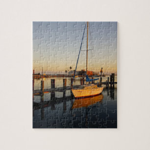 Rockport, Texas haven bij zonsondergang Legpuzzel