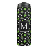 Rocks and Shamrocks Thermal Tumbler met Monogram Thermosbeker (Voorkant)