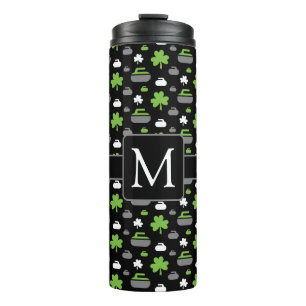 Rocks and Shamrocks Thermal Tumbler met Monogram Thermosbeker