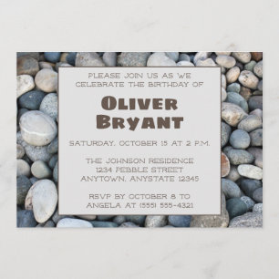 Rocks Birthday Party Invitation Kaart
