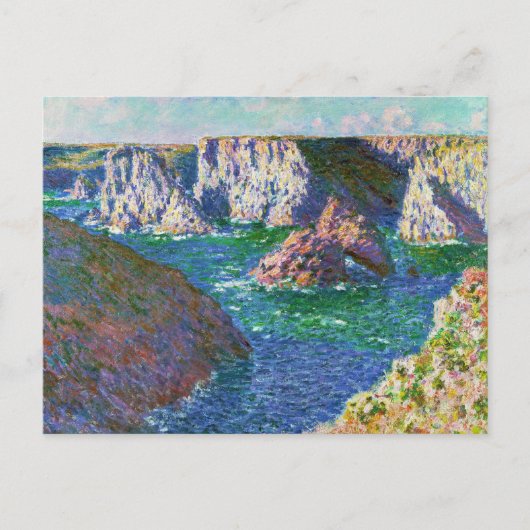Rocks in Belle-Ile Claude Monet Briefkaart (Voorkant)