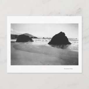 Rocks langs Beach in Port Orford, Oregon Briefkaart