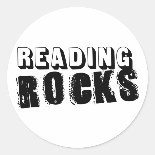 Rocks lezen ronde sticker (Voorkant)