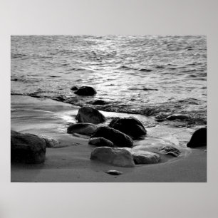 Rocks on Beach Photo 88 Poster