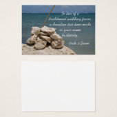 Rocks on Beach Wedding Charity Favor Kaart (Voorkant /achterkant)