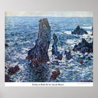 Rocks on Belle-Ile door Claude Monet Poster