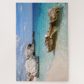 Rocks op het strand van Cala Mariolu op Sardinië Legpuzzel (Verticaal)